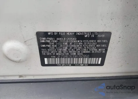 2009 Subaru Forester 2.5X из США, поврежденный, VIN JF2SH61639H760950